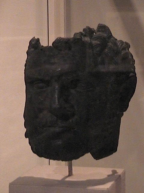 Imperial Roman-Shattered Portrait Bust - Bronze
