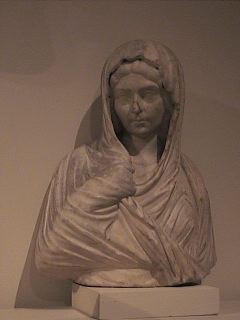 Roman-Vestal Virgin? in Veil - Marble