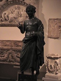 Roman-Standing Youth in toga - Bronze
