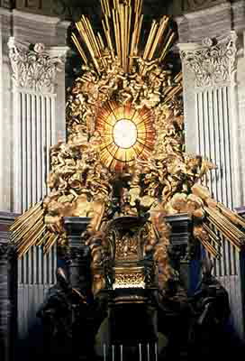 Gianlorenzo Bernini. Chair of Peter. Gilt bronze, marble, stucco, and glass. 1657-66