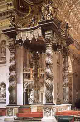 Gianlorenzo Bernini. Baldacchino. Saint Peter's Basilica. Gilt bronze, 1624-33