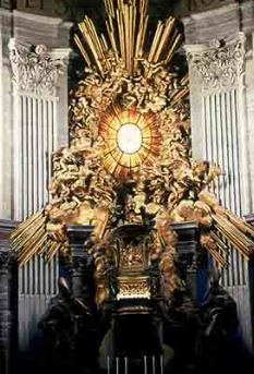 Gianlorenzo Bernini. Chair of Peter. Gilt bronze, marble, stucco, and glass. 1657-66