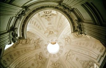 Borromini, Francesco, d. 1667 -Title- Sant Ivo della Sapienza- Rome, Italy -Date- 1642-1650  View into dome 