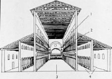 St. Peter- interior Reconstruction of Constantine's church of St. Peter, Rome, c. 400