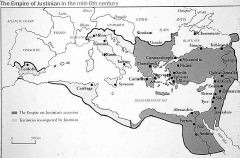 Map of the Empire of Justinian in the mid-6th century