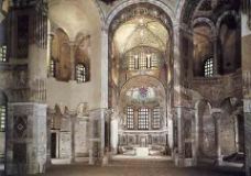 Church of San Vitale, view across the central space toward the sanctuary apse