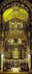 S. Vitale, Ravenna. Mosaics of the presbytery area. Marble and opus sectile