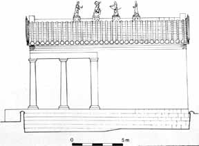Reconstruction of the Elevation of the Portonaccio Temple in Veii, 515-490 B.C.