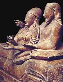 Sarcophagus of the Married Couple from The Bandataccia Necropolis, Cerveteri, 520 B.C.