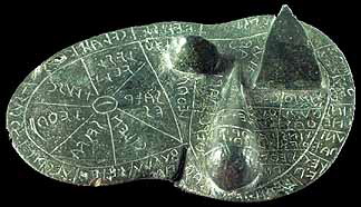 The Placenza Liver, Model of a sheep's liver inscribed with the names of Etruscan gods, 100 B.C.