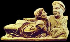 Death Leaning into the Face of an Old Man, 2nd B.C.