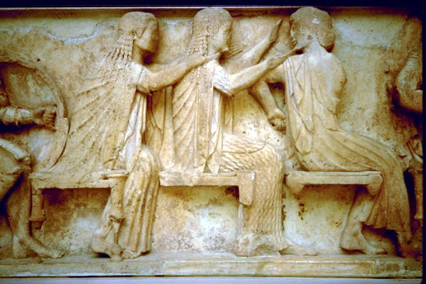 Battle of Gods and Giants, Frieze of Siphnian Treasury, Delphi (c530 BC)