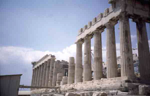 View of Parthenon, Acropolis, detail