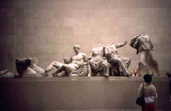 Figures from the east pediment of the Parthenon. Marble