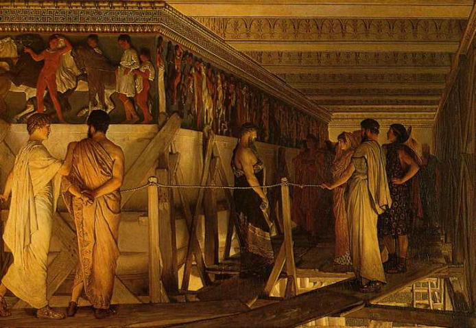 Parthenon Frieze; romanticized painting by Lawrence Alma-Tadema; 1890s
