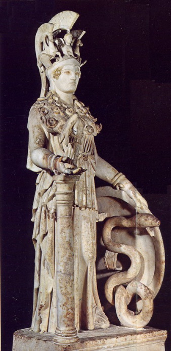 Varvakeion Athena Parthenos; small scale copy from original, Hellenistic or Roman period