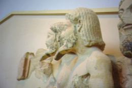 The "Bluebeards," from the pediment of the destroyed Hekatompedon (Acropolis Museum, Athens) c560 BC polychromed limestone