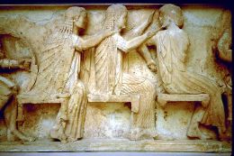 Battle of Gods and Giants, Frieze of Siphnian Treasury, Delphi (c530 BC)