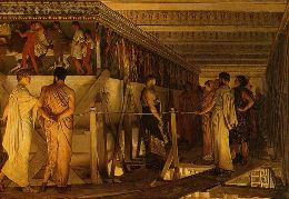 Parthenon Frieze; romanticized painting by Lawrence Alma-Tadema; 1890s