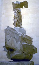 Nike (Victory) of Samothrace, from the Sanctuary of the Great Gods, Samothrace. Marble, 190 BCE