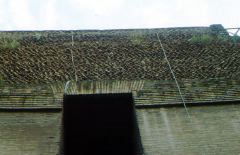 Wall constructed with rubble (pumice, potsherds, broken bricks and stone) and then covered with stucco