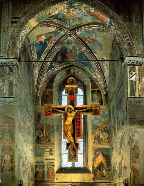 della FRANCESCA-The Fresco Cycle (View of the Cappella Maggiore)-1452-60-Fresco-San Francesco, Arezzo