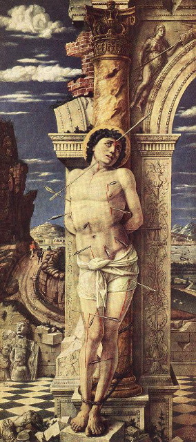 St Sebastian; Mantegna, Andrea (1431-1506)(c. 1459)