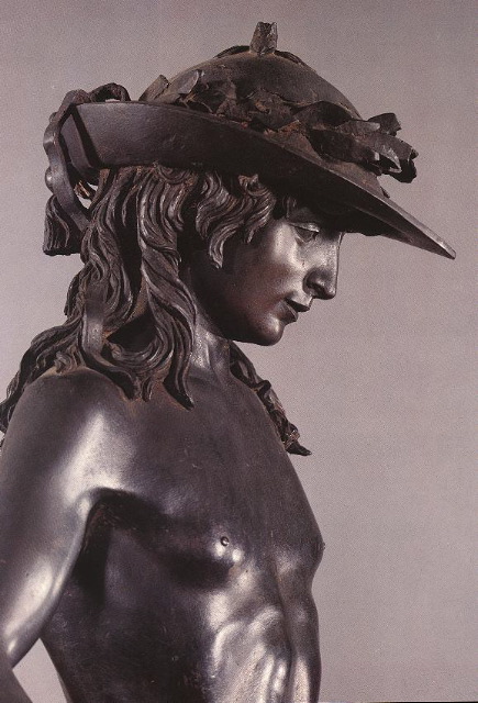 Donatello-David-c. 1430-Bronze, height- 185 cm-Museo Nazionale del Bargello, Florence detail