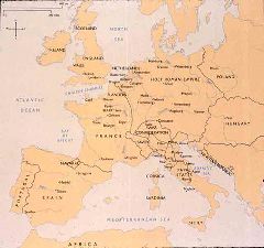 Map of the Renaissance Europe