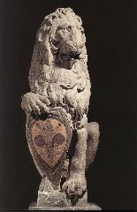 Donatello-Marzocco-c. 1419-Stone, height- 135,5 cm-Museo Nazionale del Bargello, Florence