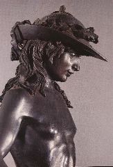 Donatello-David-c. 1430-Bronze, height- 185 cm-Museo Nazionale del Bargello, Florence detail