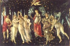 botticelli-La Primavera, "Allegory of Spring"-1477-78-Panel, 315 x 205 cm-Galleria degli Uffizi, Florence