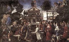 botticelli-The Temptation of Christ-1481-82-Fresco, 345 x 555 cm-Cappella Sistina, Vatican
