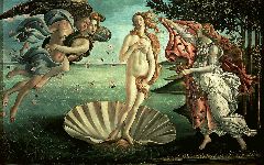 botticelli-The Birth of Venus-c. 1485-Tempera on canvas, 172.5 x 278.5 cm-Galleria degli Uffizi, Florence