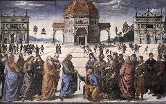 Perugino-Christ Handing the Keys to St. Peter1481-82-Fresco, Cappella Sistina, Vatican