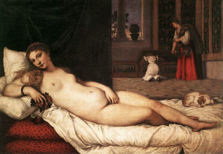 Titian- The Venus of Urbino-1538-Oil on canvas, 119 x 165 cm-Galleria degli Uffizi, Florence