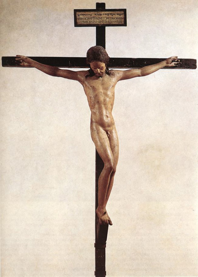 michelangelo- Crucifix 1492-Polychrome wood, 142 x 135 cm-Casa Buonarroti, Florence-