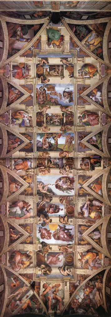 michelangelo- The ceiling-1508-12-Fresco-Cappella Sistina, Vatican