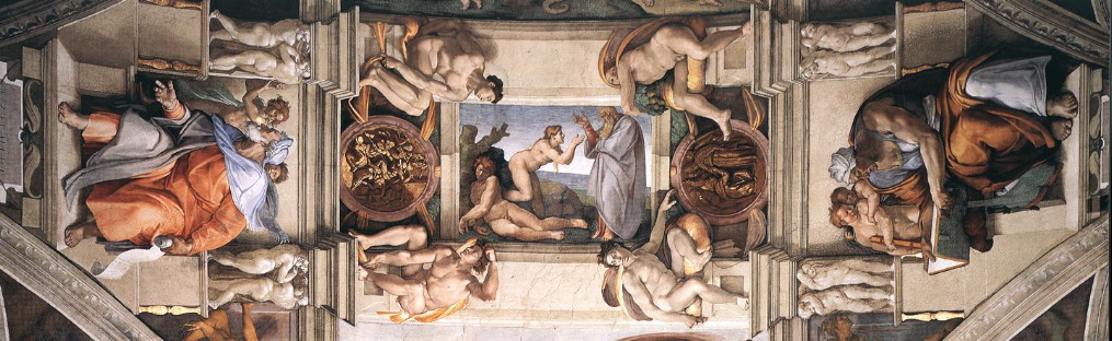 michelangelo- The ceiling- creation of eve(detail)-1508-12-Fresco-Cappella Sistina, Vatican