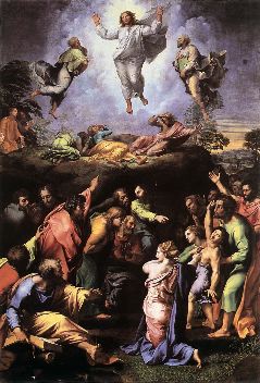 Raphael- The Transfiguration-1518-20-Oil on wood, 405 x 278 cm-Pinacoteca, Vatican