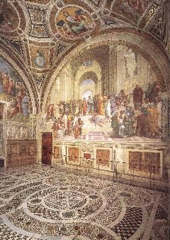 Raphael- View of the Stanza della Segnatura-1510-11---Stanza della Segnatura, Palazzi Pontifici, Vatican