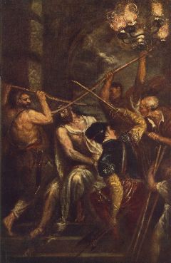 Titian- Crowning with Thorns-1570:75-Oil on canvas, 280 x 182 cm-Alte Pinakothek, Munich