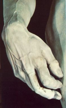 michelangelo- David (detail)-1501-04-Marble-Galleria dell'Accademia, Florence