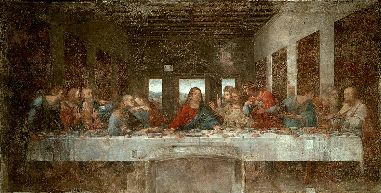 da vinci- (detail)The Last Supper-1498-Fresco, 460 x 880 cm-Convent of Santa Maria delle Grazie (Refectory), Milan