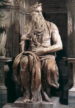 michelangelo- Moses-1515-Marble, height 235 cm-S. Pietro in Vincoli, Rome