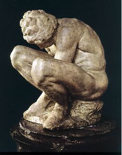 michelangelo- Crouching Boy-1530-33-Marble, height- 54 cm-The Hermitage, St. Petersburg