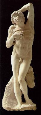 michelangelo- Slave (dying)-c. 1513-Marble, height 229 cm-Musee du Louvre, Paris