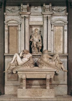 michelangelo- Tomb of Giuliano de' Medici-1526-33-Marble, 630 x 420 cm-Sagrestia Nuova, San Lorenzo, Florence