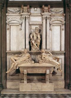 michelangelo- Tomb of Lorenzo de' Medici-1524-31-Marble, 630 x 420 cm-Sagrestia Nuova, San Lorenzo, Florence