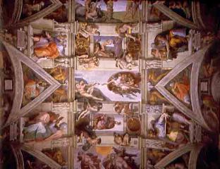 Michelangelo. Sistine Ceiling, frescoes. Ceiling painted 1508-12